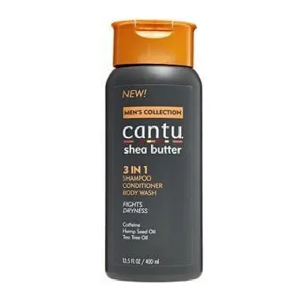 Cantu Mens Collection Shea Butter 3 in 1 Shampoo Conditioner Body Wash 400 ml